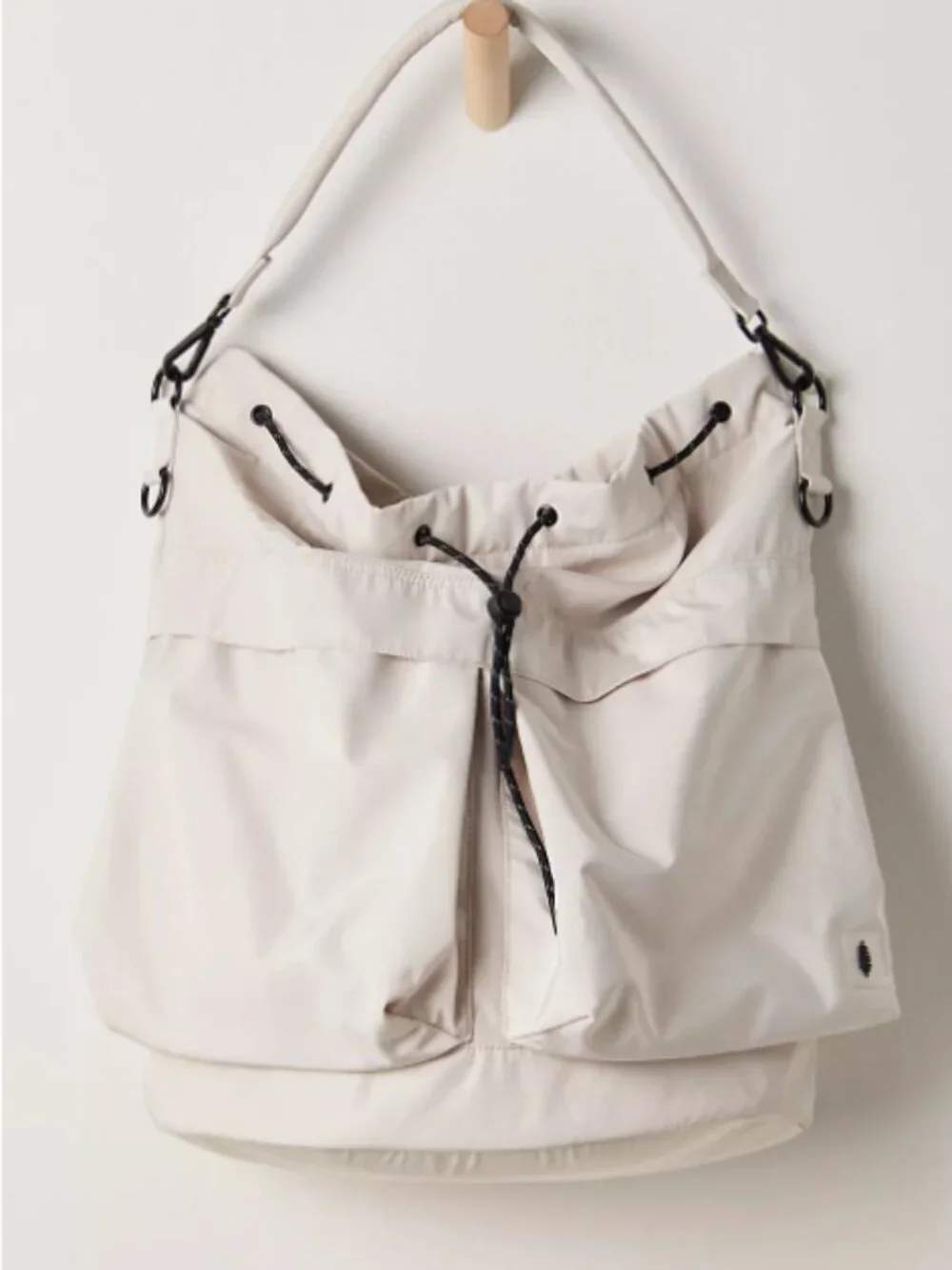Free People Ego Boost Mega Bucket Sporty Oversized Lightweight Bag in Sand - NEW